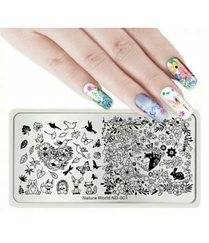 P058 Пластина для стемпінгу Nature World ND 001